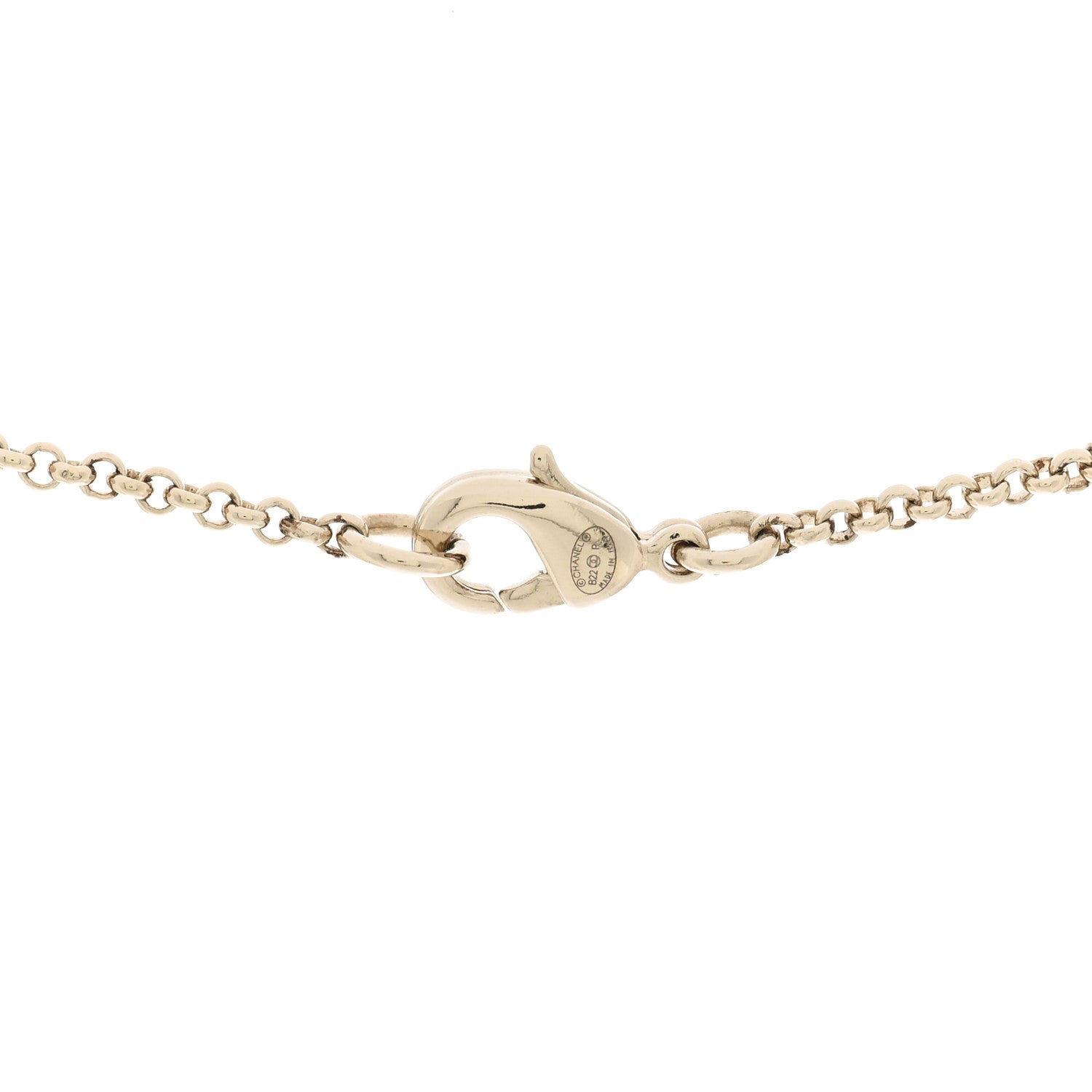 Chanel CC Heart Chain Pendant Necklace Gold 5 of 6