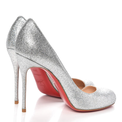 Christian Louboutin Mini Glitter Helmour 100 Pumps 36.5 Silver 4 of 14
