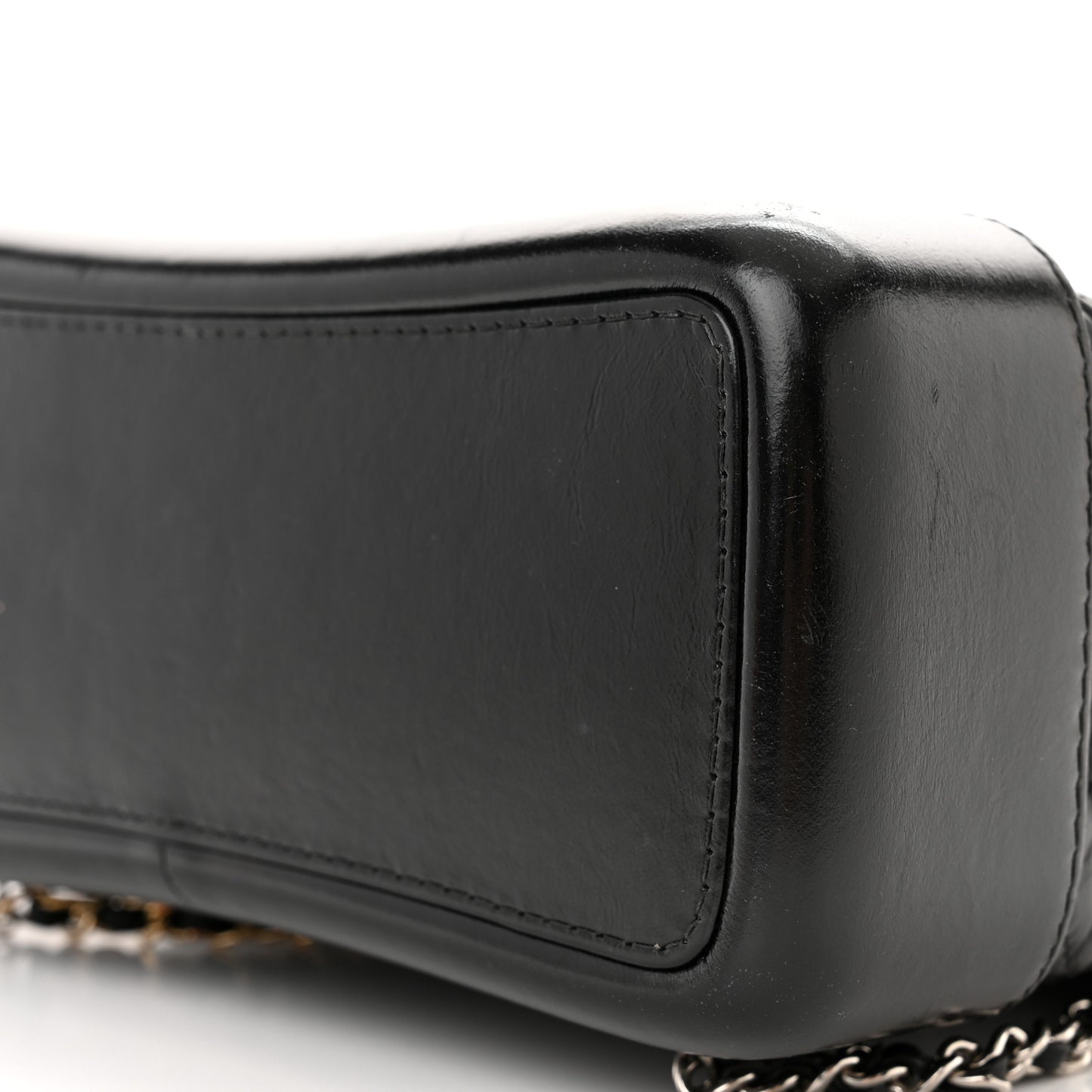 Aged Calfskin Quilted Small Gabrielle Backpack Black