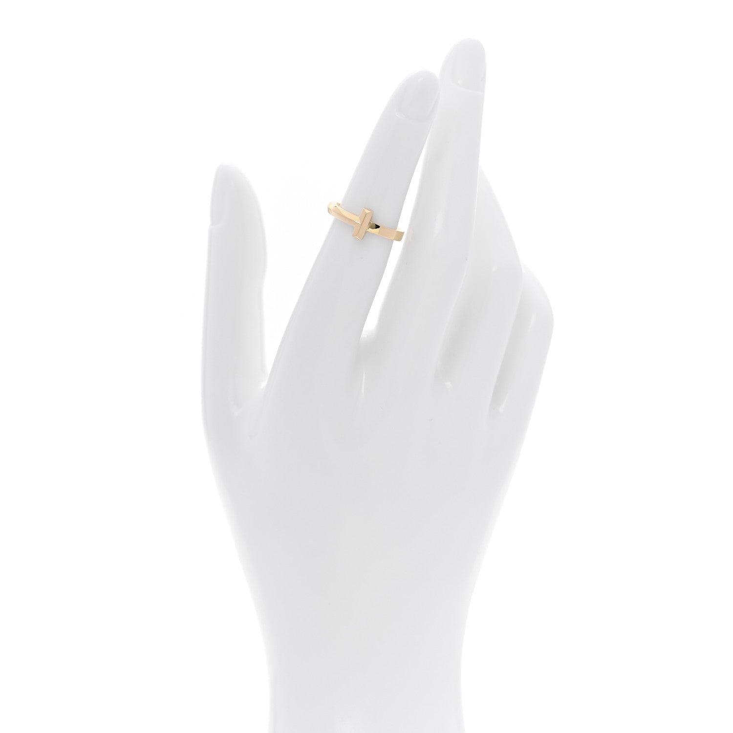 Tiffany 18K Yellow Gold T T1 Ring 49 5 2 of 5