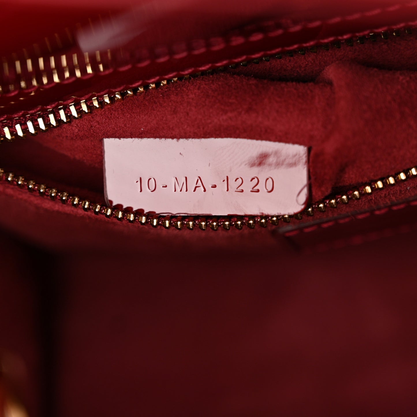 Patent Cannage Small Lady Dior Cherry Red