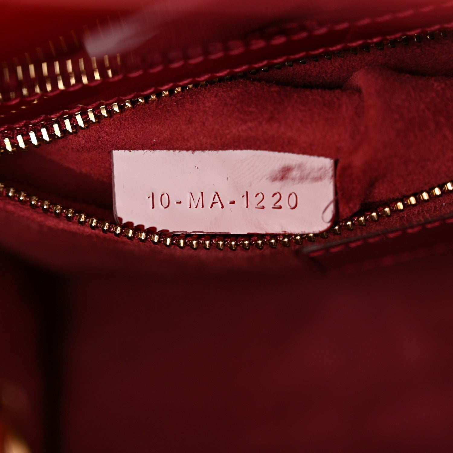 Christian Dior Patent Cannage Small Lady Dior Cherry Red 7 of 10