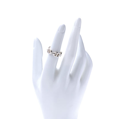 Hermes Sterling Silver PM Chaine d'Ancre Enchainee Band Ring 50 5.5 2 of 7