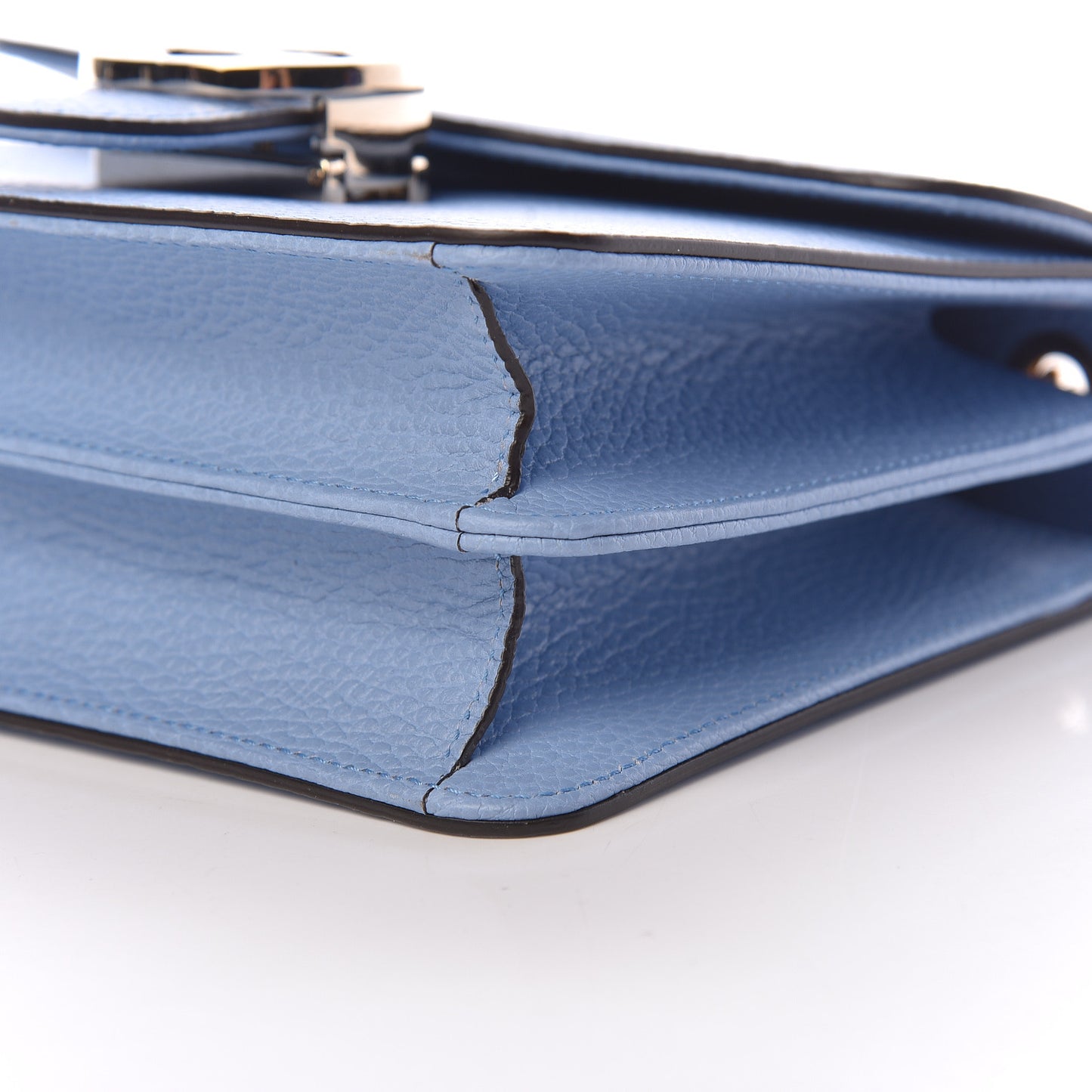 Dollar Calfskin Small Interlocking G Shoulder Bag Mineral Blue