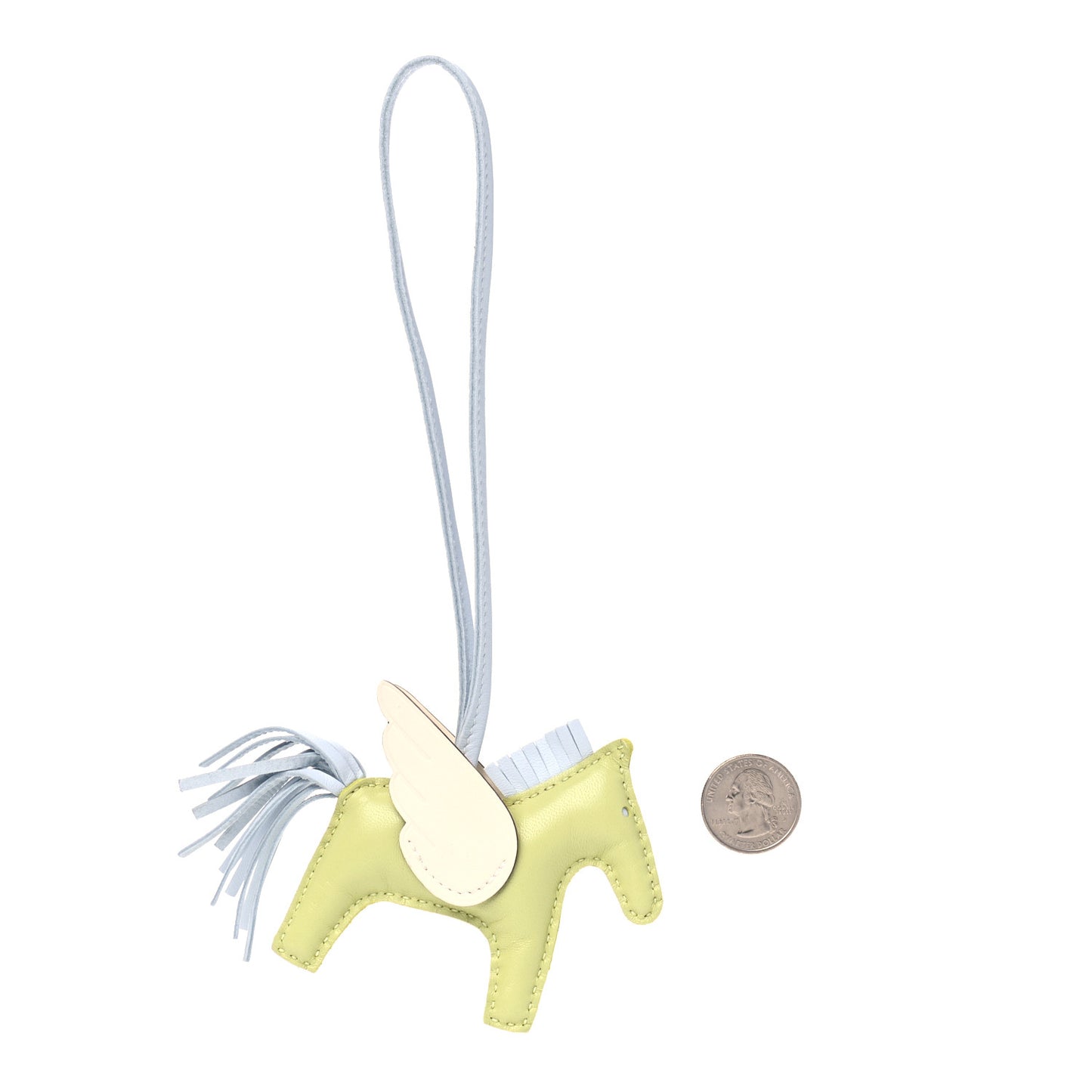 Milo Lambskin Grigri Rodeo Pegase Horse Bag Charm PM Jaune Bourgeon Bleu Brume Nata