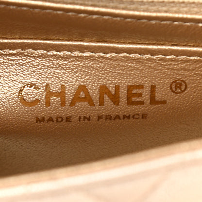 Chanel Metallic Lambskin Quilted Mini Square Flap Gold 5 of 9