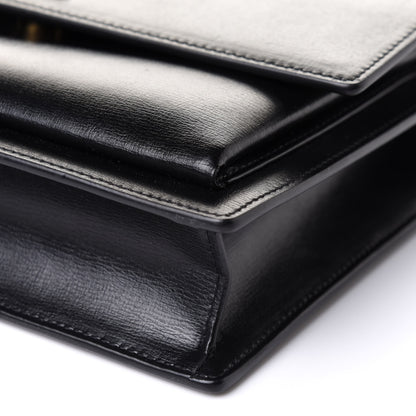 Saint Laurent Smooth Calfskin Medium Monogram Sunset Satchel Black 11 of 11