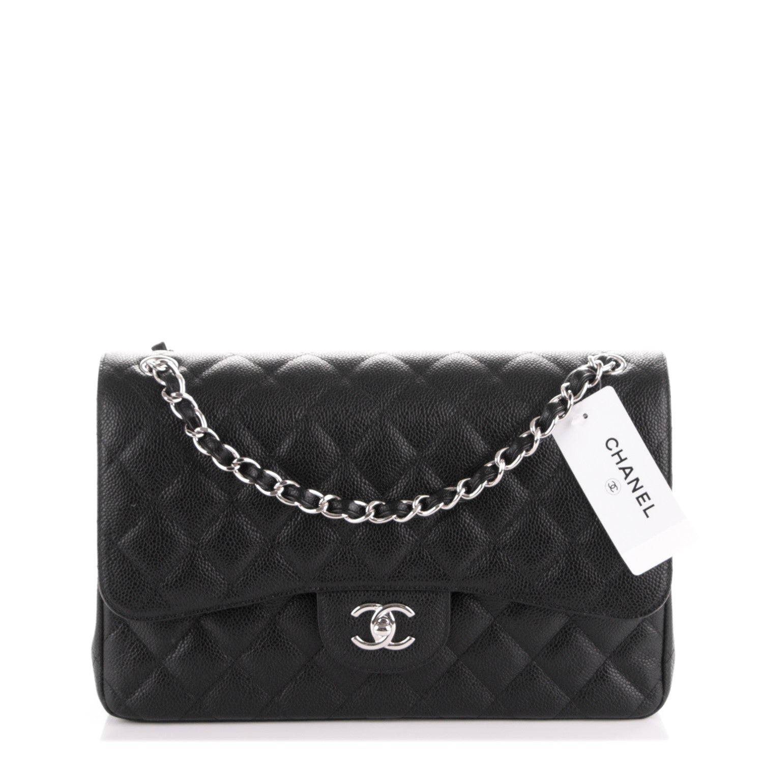 Chanel Caviar Quilted Jumbo Double Flap Black 1 of 8
