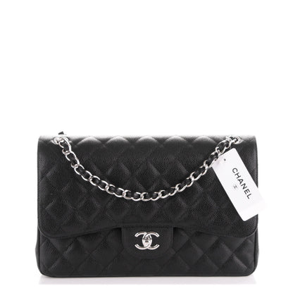 Chanel Caviar Quilted Jumbo Double Flap Black 1 of 8