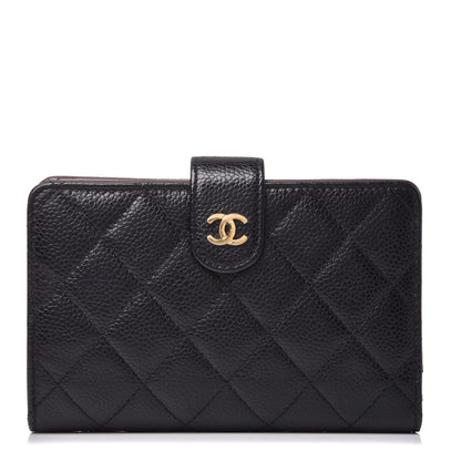 Chanel Caviar Quilted CC French Wallet Black 1 of 8