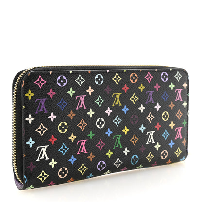 Louis Vuitton Monogram Multicolor Zippy Wallet  Black Violet 3 of 8