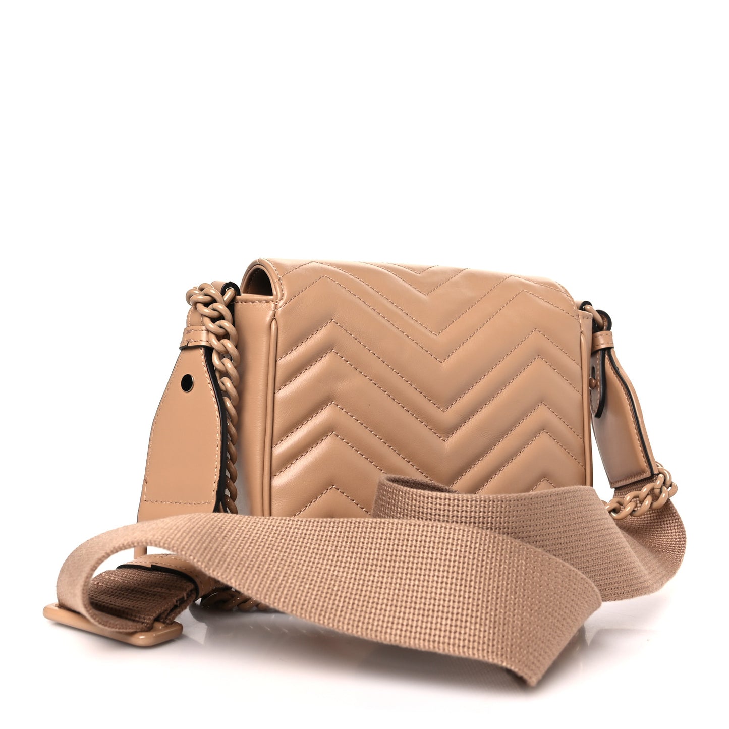 Calfskin Matelasse Monochrome Mini GG Marmont Crossbody Shoulder Bag Camelia Winter Rose