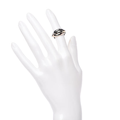Cartier 18K Pink Yellow White Gold Diamond Trinity Ring 50 5.25 2 of 5