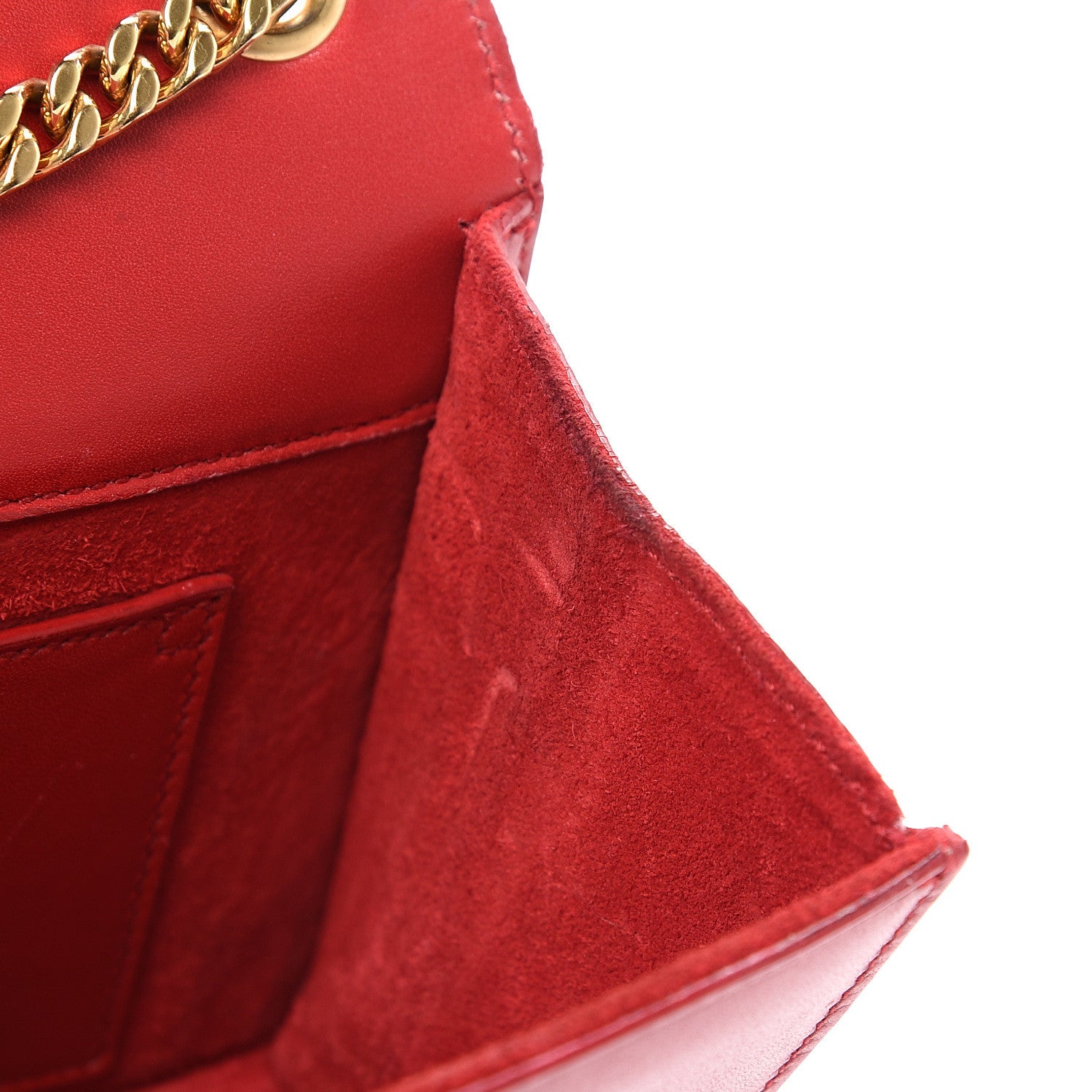 Saint Laurent Calfskin Small Classic Monogram Kate Tassel Satchel Red 11 of 12