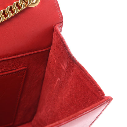 Saint Laurent Calfskin Small Classic Monogram Kate Tassel Satchel Red 11 of 12