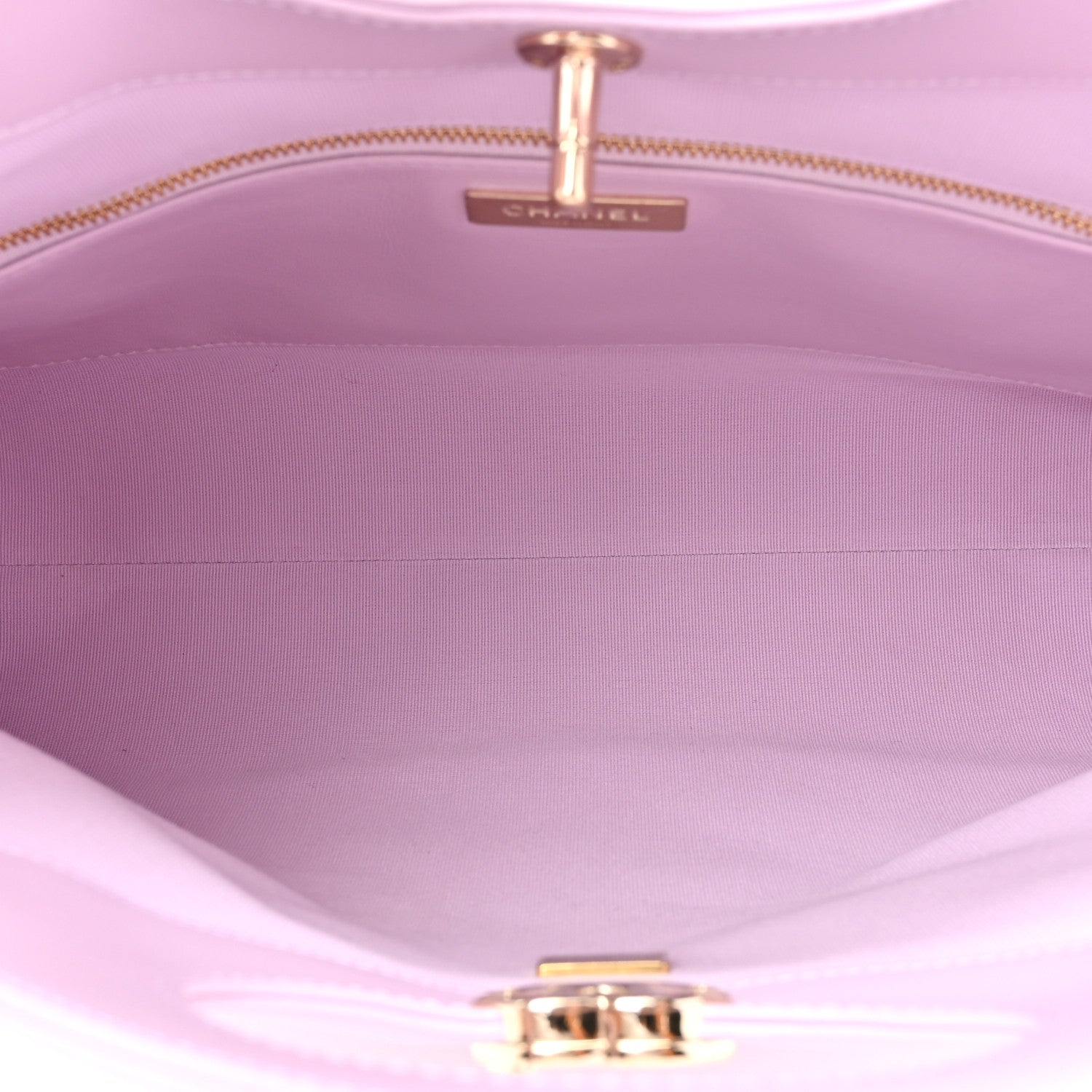 Chanel Shiny Lambskin Quilted Small 31 Shopping Bag Light Purple 5 of 12