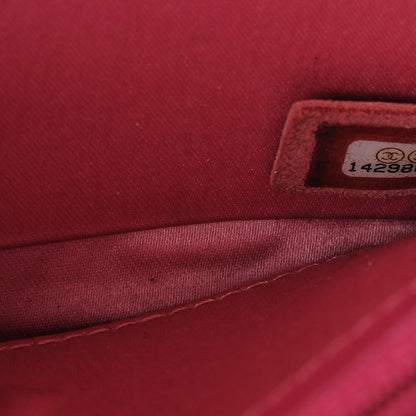 Chanel Patent Quilted Clutch Chain Flap Fuchsia 8 of 8