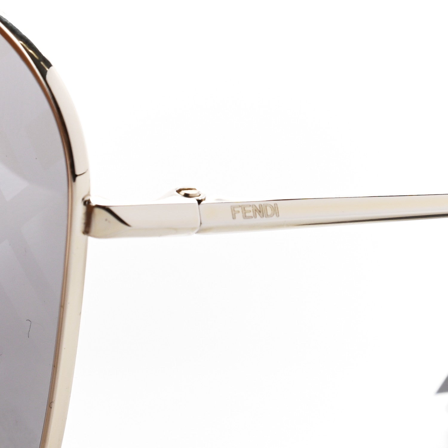 Fendi Metal Aviator FF Sunglasses FF0406/S Gold 7 of 7