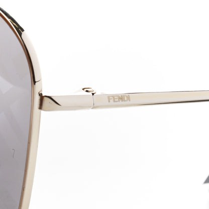 Fendi Metal Aviator FF Sunglasses FF0406/S Gold 7 of 7