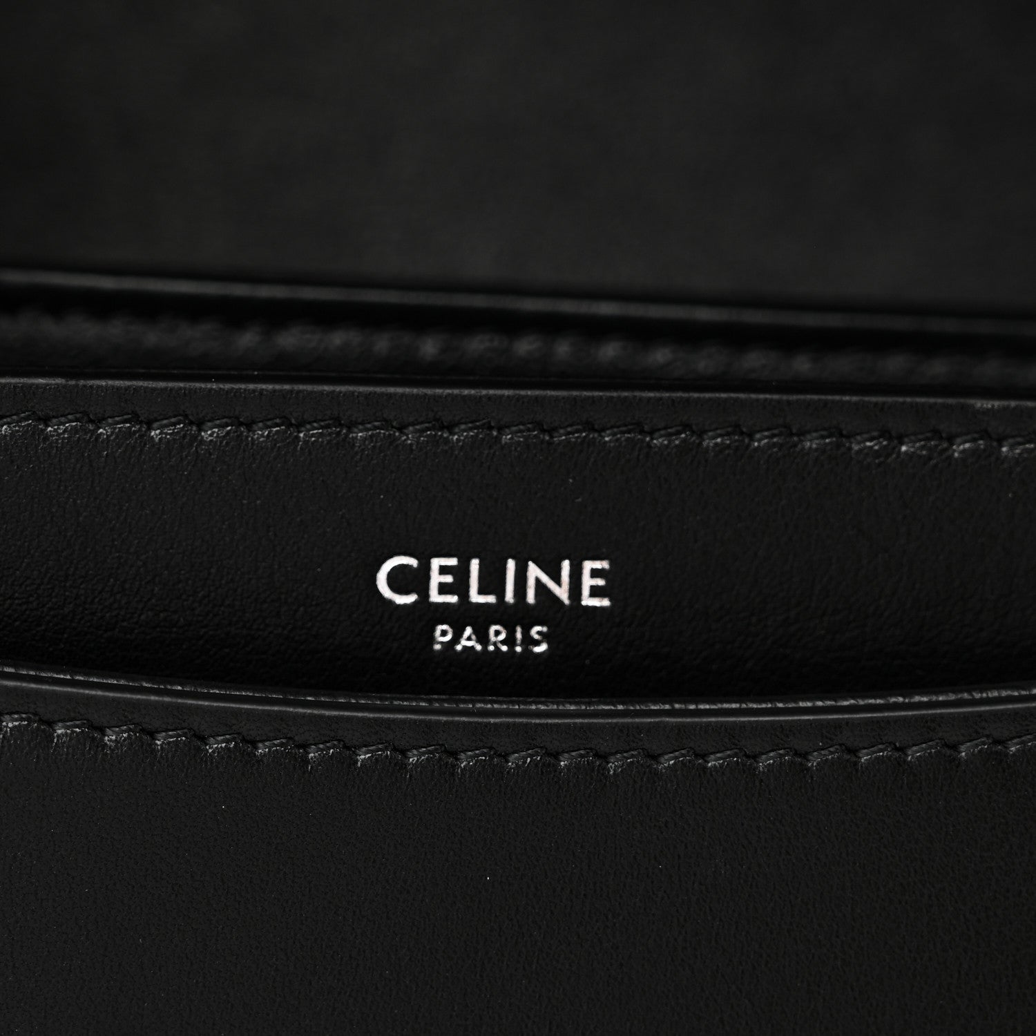 Celine Supple Calfskin Triomphe Medium Besace Black 6 of 9