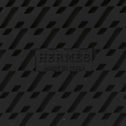 Hermes Calfskin Womens Chypre Sandals 37.5 Black 7 of 9