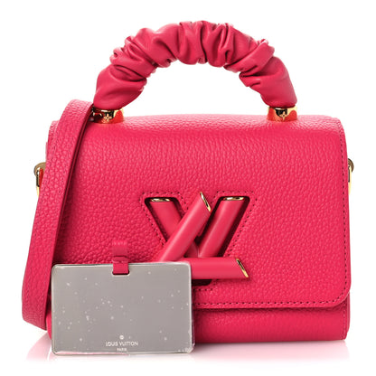Louis Vuitton Taurillon Smooth Calfskin Scrunchie Twist One Handle PM Pondichery Pink 3 of 11