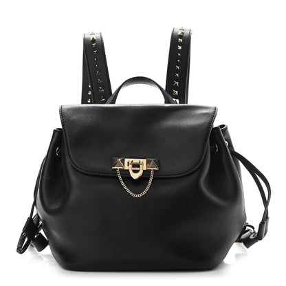 Valentino Garavani Vitello Rockstud Demilune Backpack Black 1 of 17