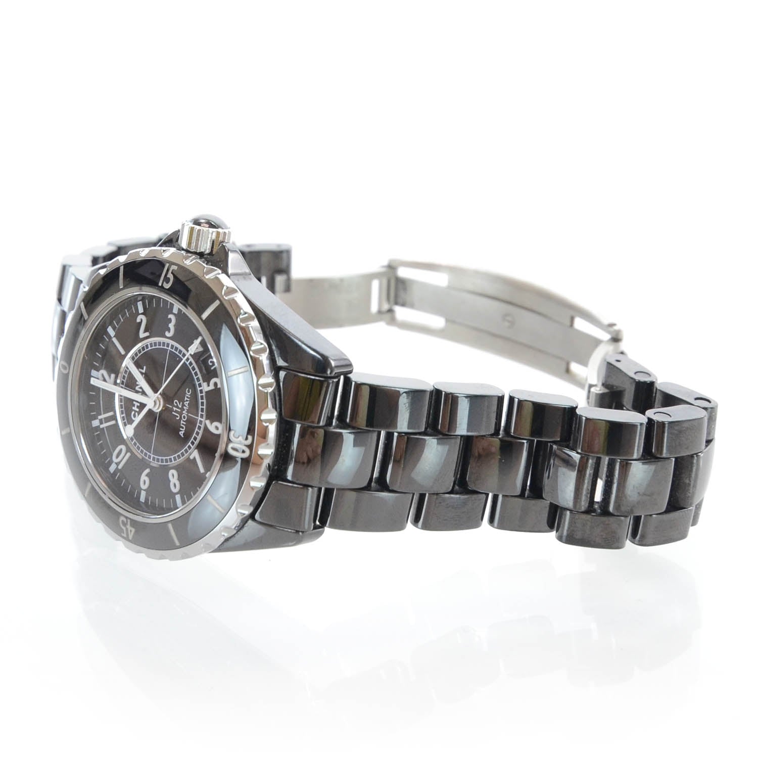 Chanel Stainless Steel Ceramic 38mm J12 Automatic Watch Black 4 of 6