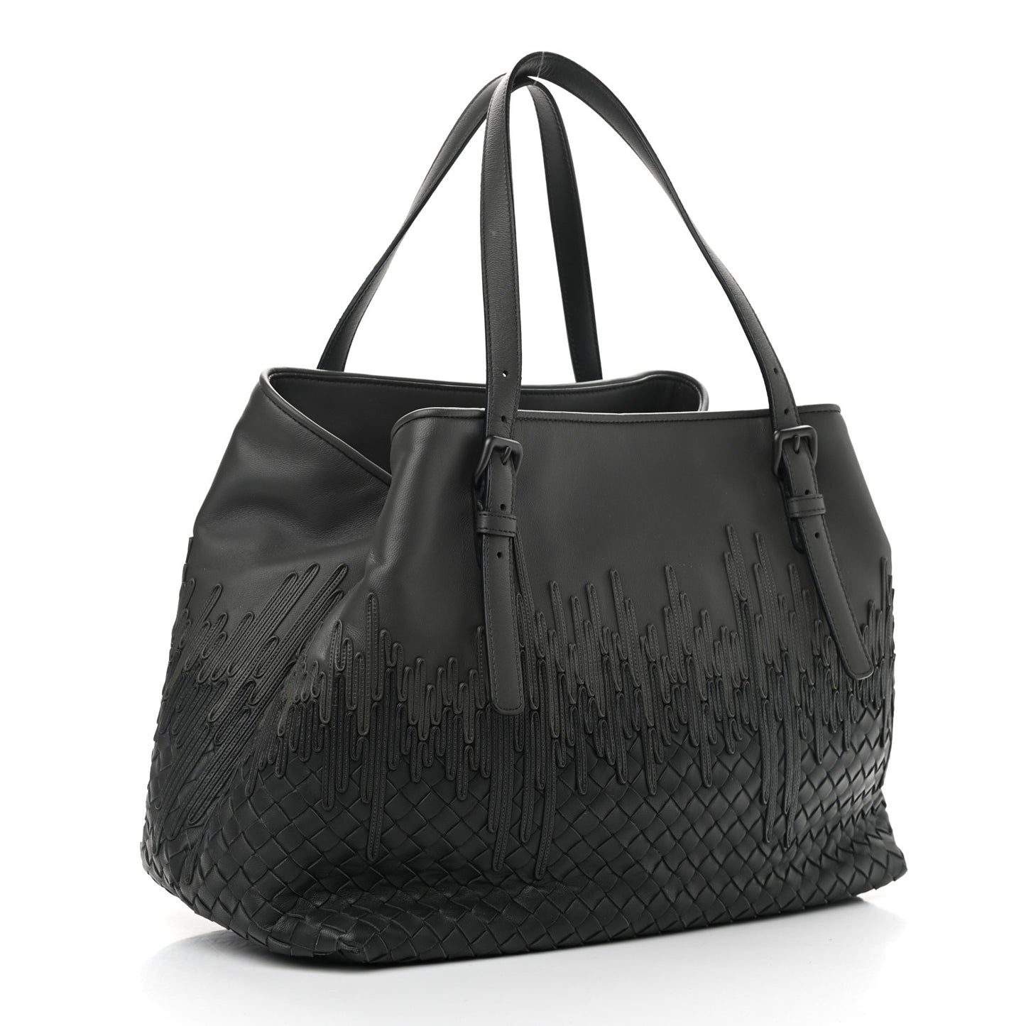 Nappa Intrecciato Medium Flow Wave Tote Ardoise