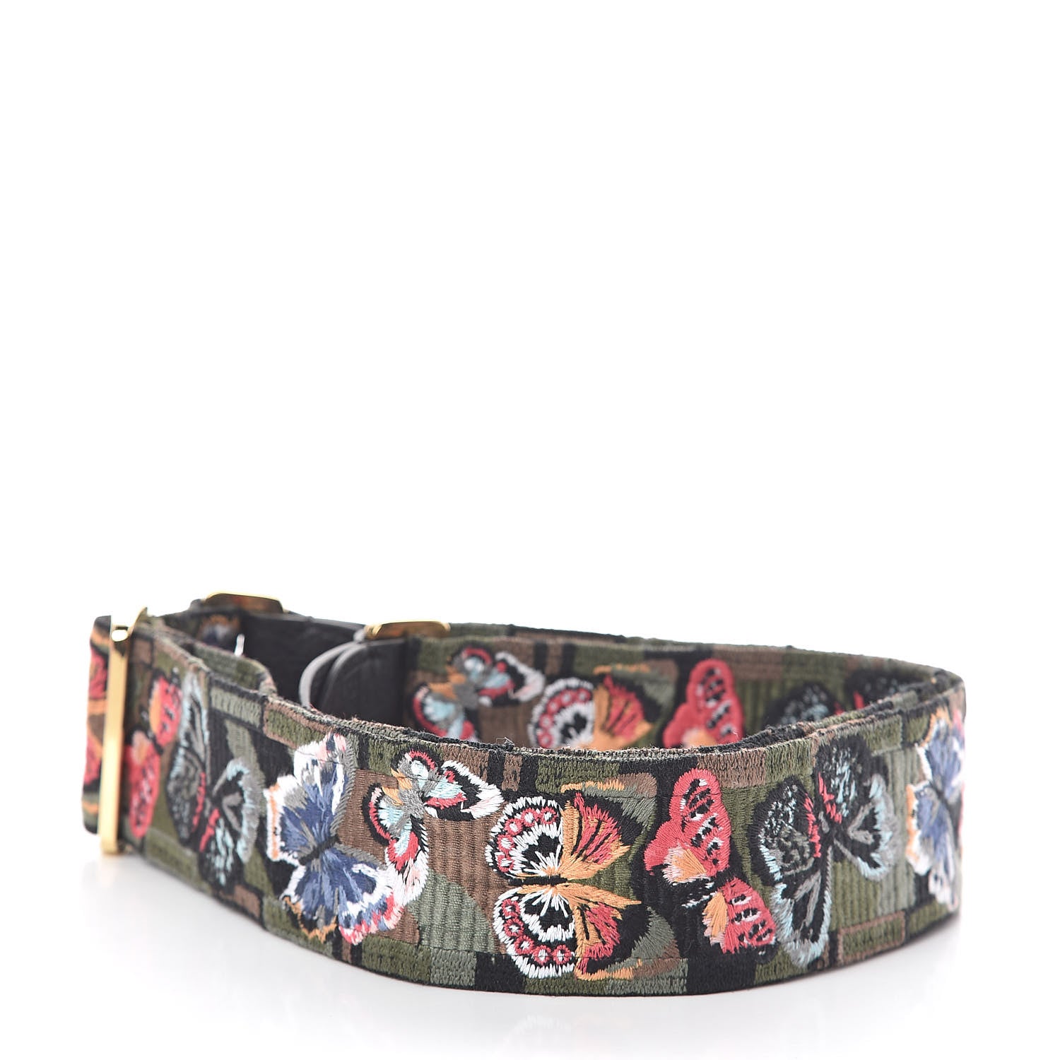 Valentino Garavani Canvas Camubutterfly Rockstud Guitar Strap Multicolor 2 of 4
