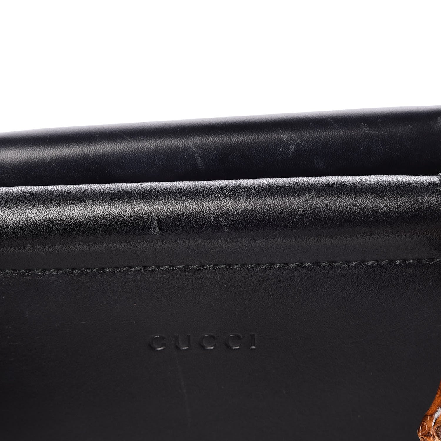 Gucci Nappa Bamboo Small Nymphaea Top Handle Bag Black 9 of 25