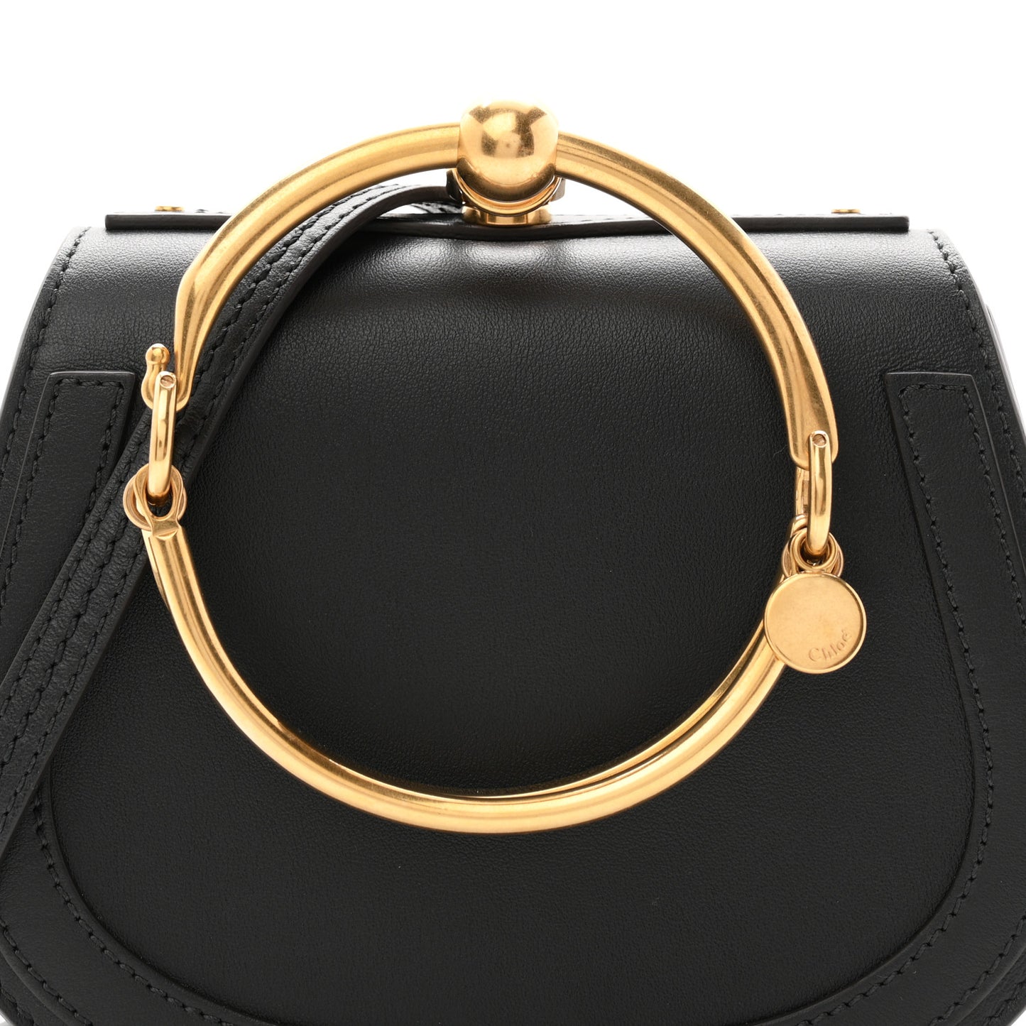 Calfskin Small Nile Bracelet Bag Black