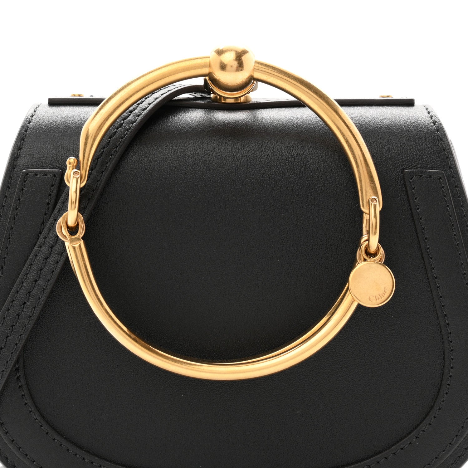 Chloe Calfskin Small Nile Bracelet Bag Black 8 of 10