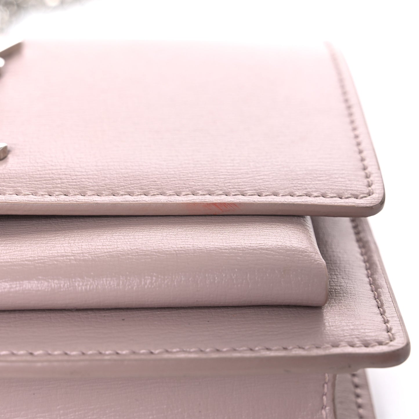 Calfskin Monogram Sunset Chain Wallet Light Pink