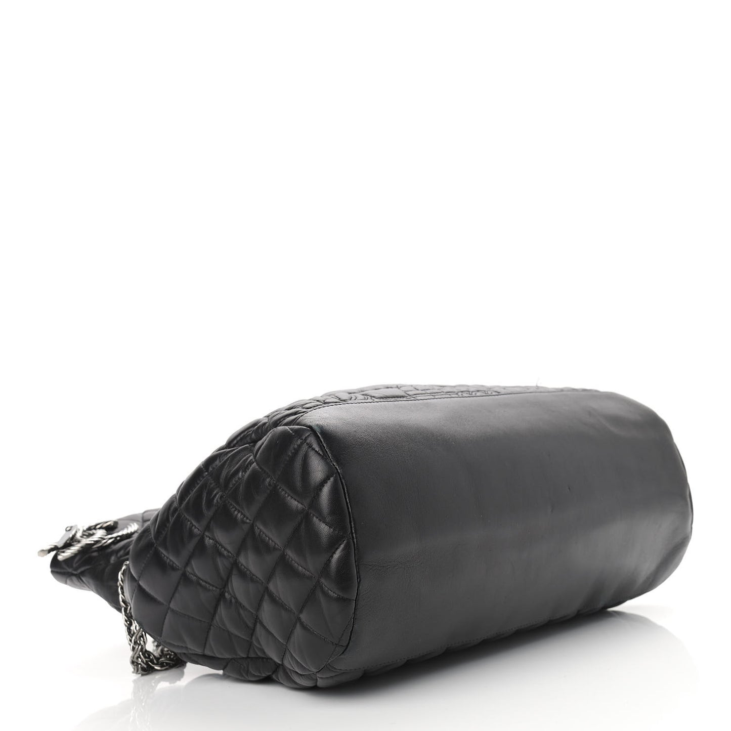 Lambskin Quilted Large Paris Moscou Red Square Bag Black