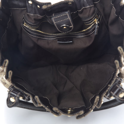 Gucci Monogram Studded Pelham Tote Dark Brown 5 of 15