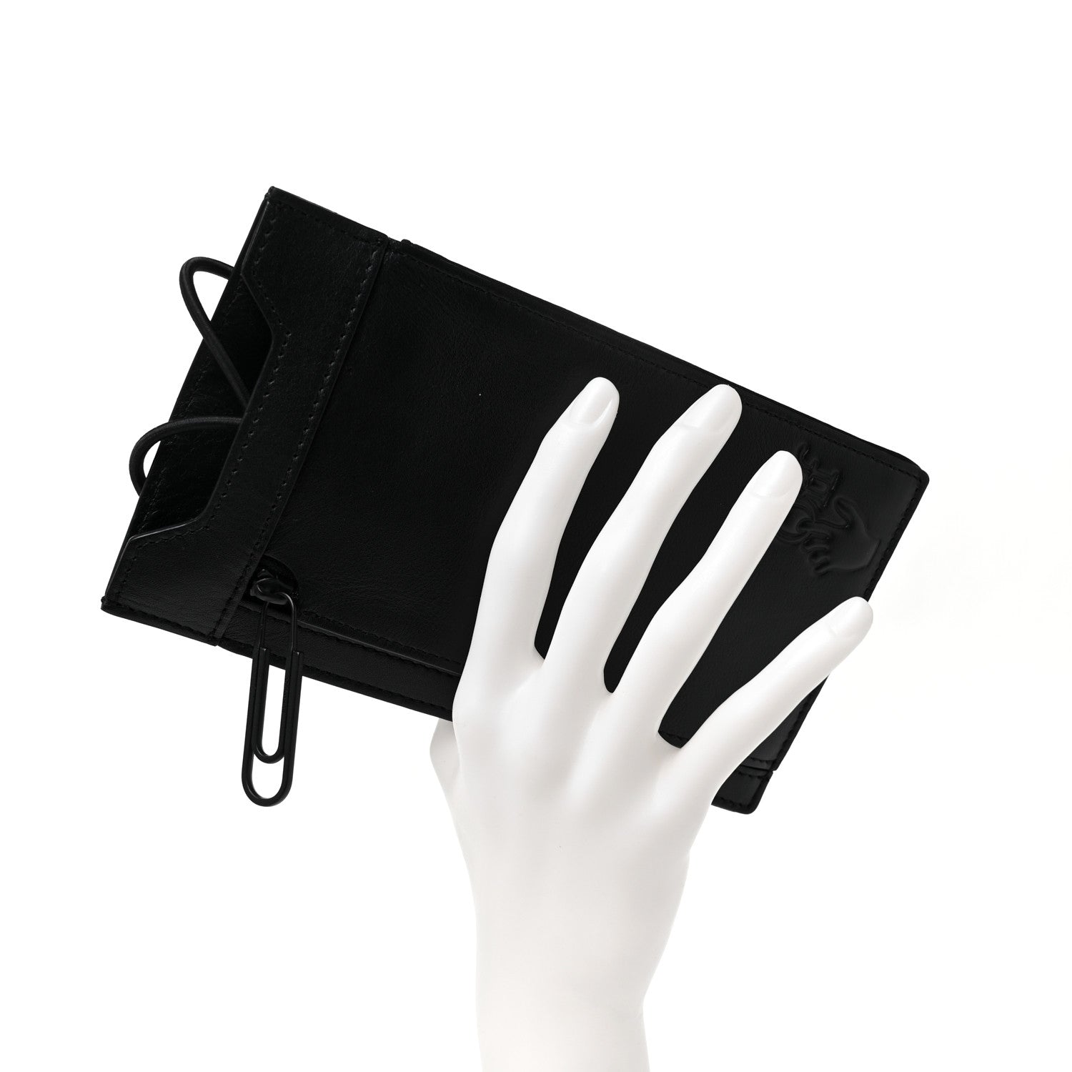 Off-White Calfskin Embossed Logo Phone Bag Black 2 of 7