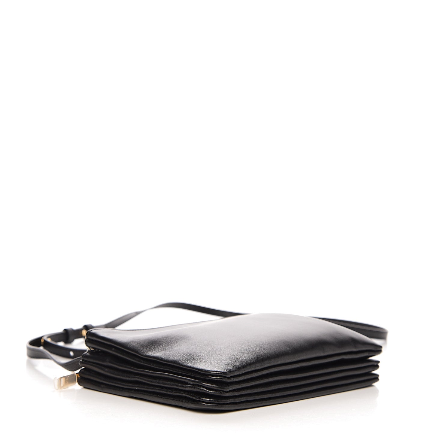 Lambskin Small Trio Crossbody Bag Black