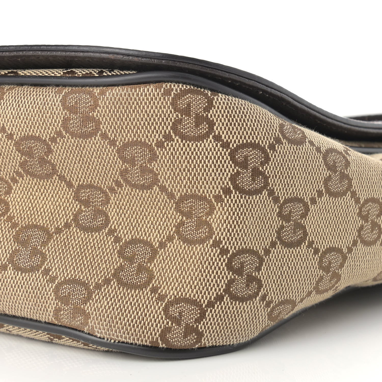 Gucci Monogram Flap Messenger Bag Beige Dark Brown 7 of 12
