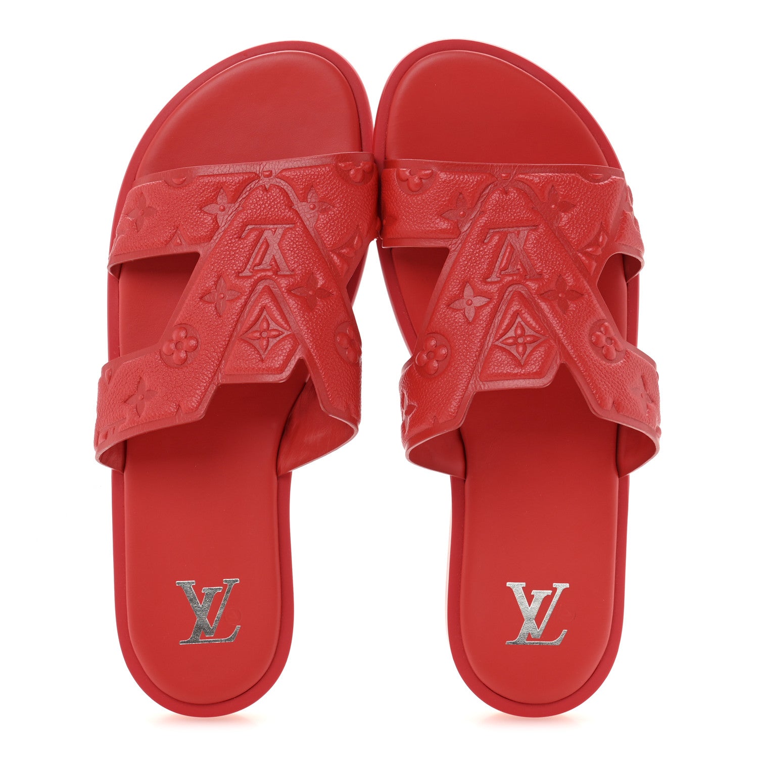 Louis Vuitton Empreinte Mens LV Oasis Mule Sandals 10 Red 1741973