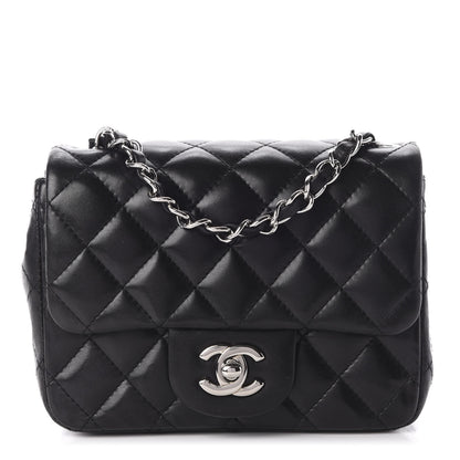 Chanel Lambskin Quilted Mini Square Flap Black 1 of 13