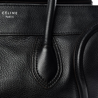 Celine Drummed Calfskin Mini Luggage Black 17 of 18