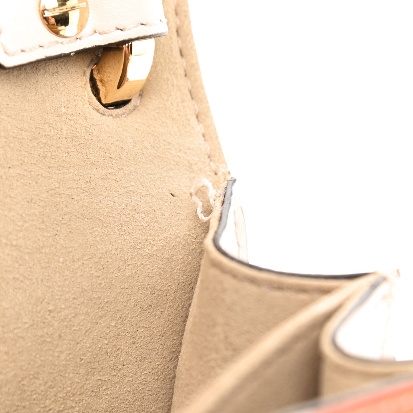 Vitello Liberty Bi-Color FF 1974 Embossed Small Kan I Shoulder Bag Camelia Aranciata