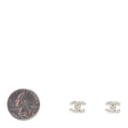 Chanel Crystal Mini CC Earrings Gold 2 of 4