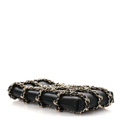 Chanel Lambskin Tech Me Out Clutch With Chain Black 4 of 11