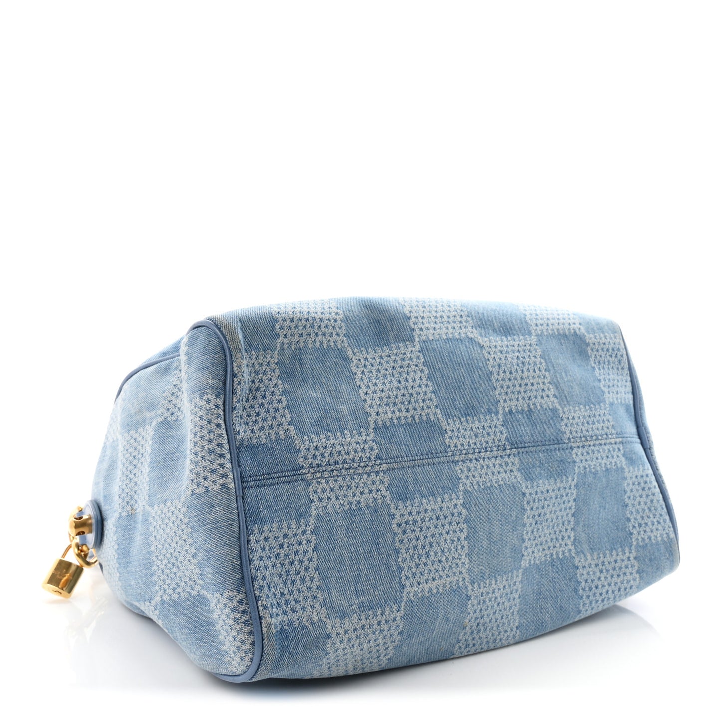 Damier Denim 3D Speedy Bandouliere 30 Denim Blue