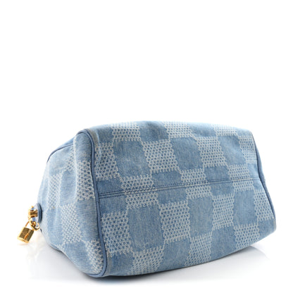 Louis Vuitton Damier Denim 3D Speedy Bandouliere 30 Denim Blue 3 of 8