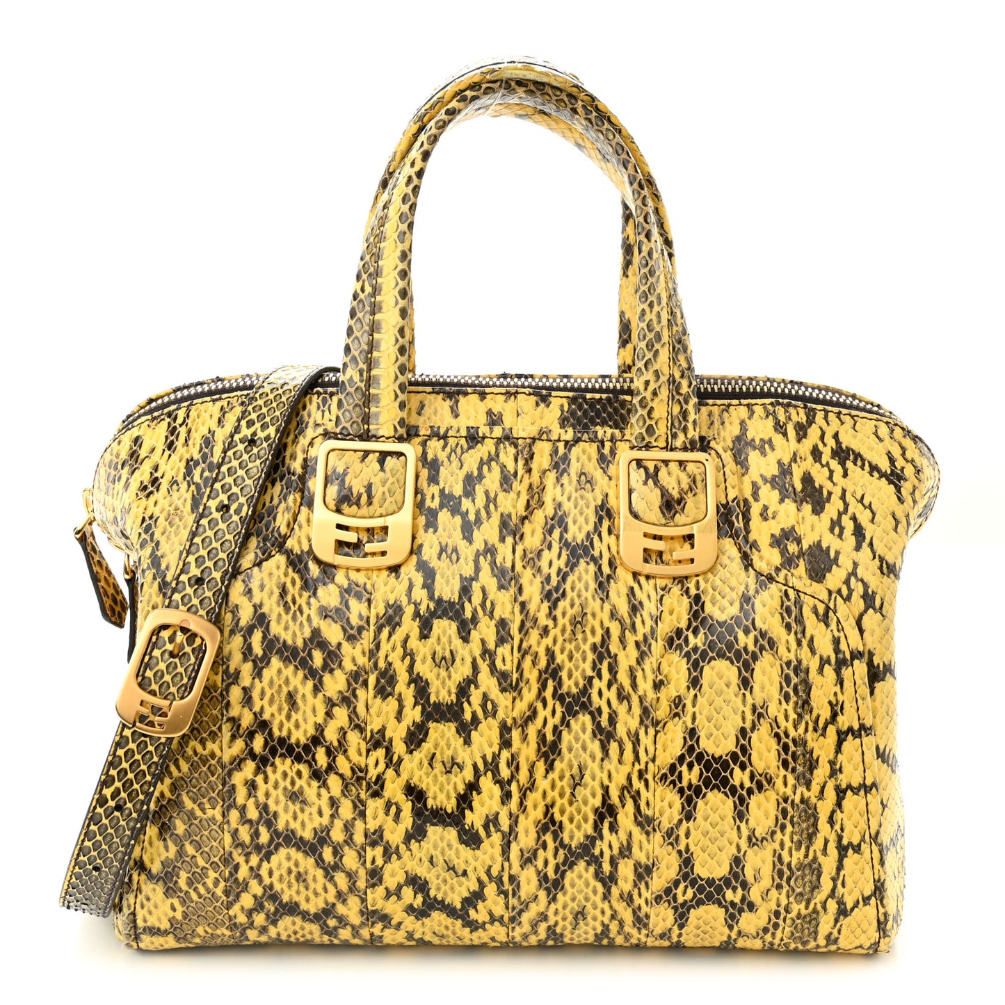 Snakeskin Small Chameleon Tote Yellow