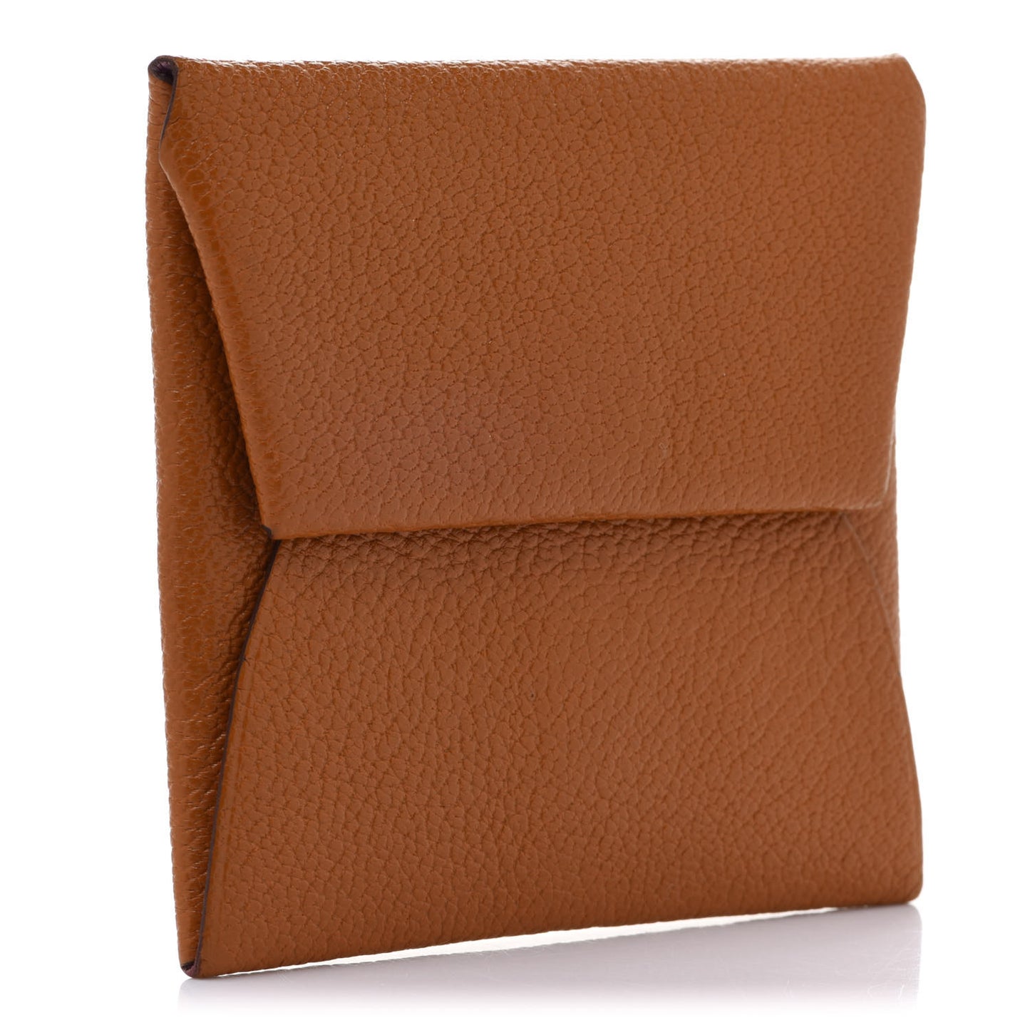 Chevre Mysore Bastia Verso Coin Purse Caramel Mauve Sylvestre