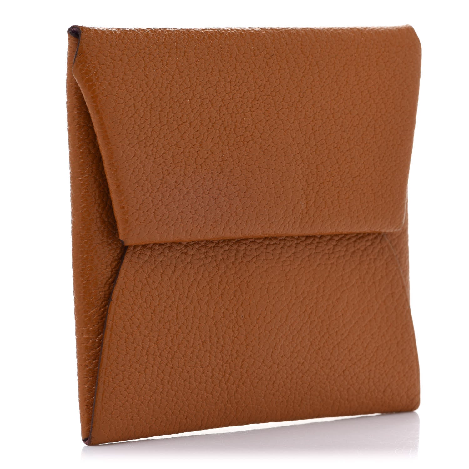 Hermes Chevre Mysore Bastia Verso Coin Purse Caramel Mauve Sylvestre 3 of 8